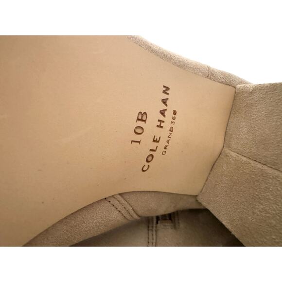 COLE HAAN NEW CAMEL SUEDE BOOTIES BOOTS MINIMAL CLASSIC 10B LUXURY VERSATILE - Picture 7 of 11